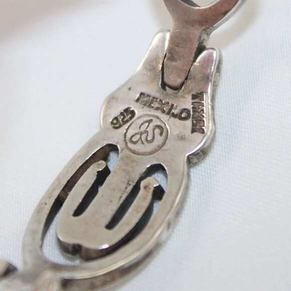 Vintage Taxco Mexico J Sotelo Sterling Silver 925 Link 6.7" Bracelet weighs 38.1 - Picture 3 of 6